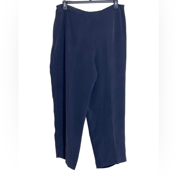 NWT Jones New York Navy Blue  Silk pants. Size 18 W New - old stock - Picture 2 of 8